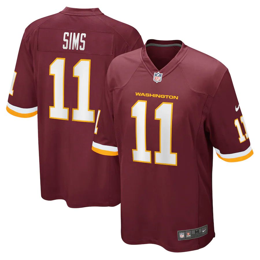 Men Washington Redskins #11 Cam Sims Nike Burgundy Game NFL Jersey->washington redskins->NFL Jersey